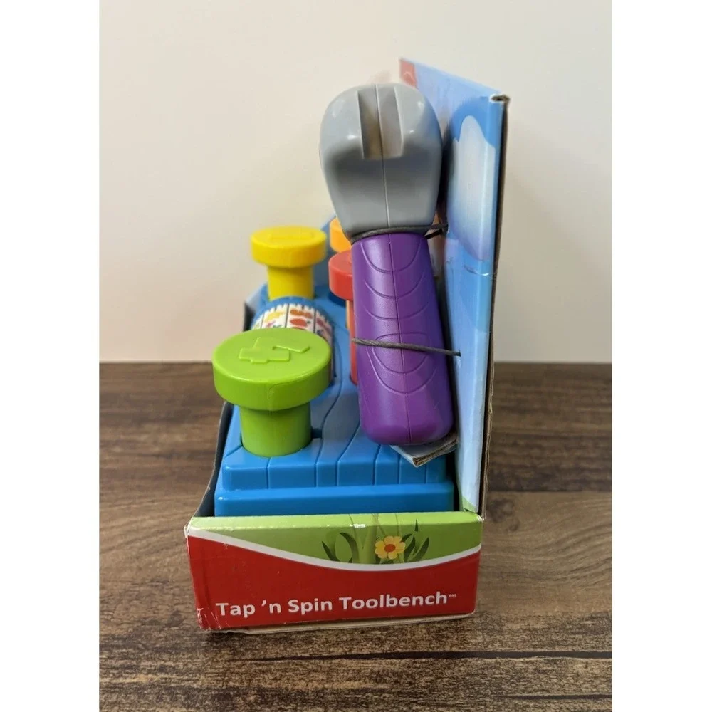 Playskool Tap n' Spin Toolbench with Hammer 2014 Tool Bench Tapping Spins NEW
